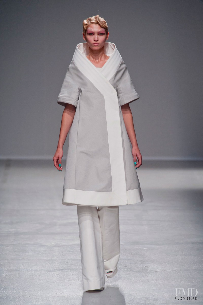Hana Jirickova featured in  the Gareth Pugh fashion show for Spring/Summer 2014
