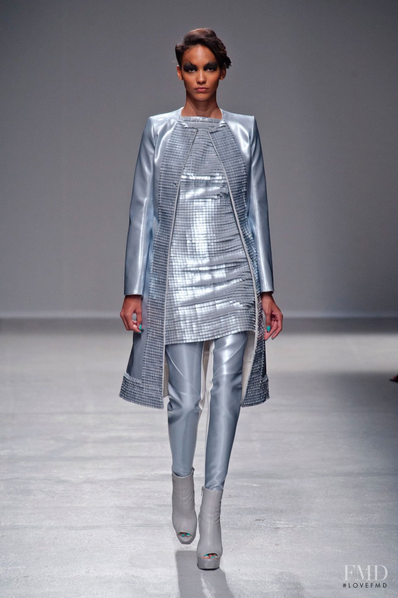 Cora Emmanuel featured in  the Gareth Pugh fashion show for Spring/Summer 2014