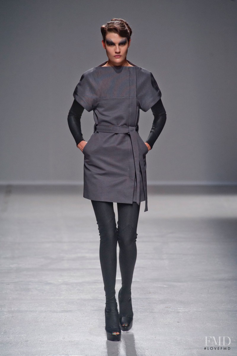 Maria Bradley featured in  the Gareth Pugh fashion show for Spring/Summer 2014