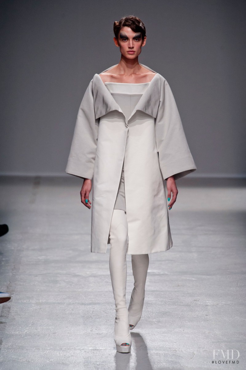 Kate Goodling featured in  the Gareth Pugh fashion show for Spring/Summer 2014