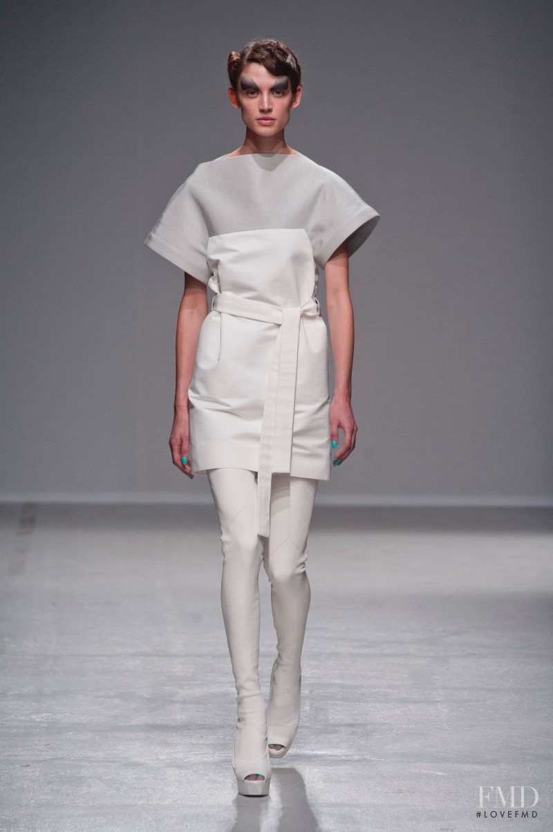 Kate Goodling featured in  the Gareth Pugh fashion show for Spring/Summer 2014