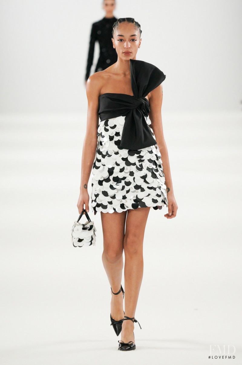 Indira Scott featured in  the Carolina Herrera fashion show for Autumn/Winter 2022