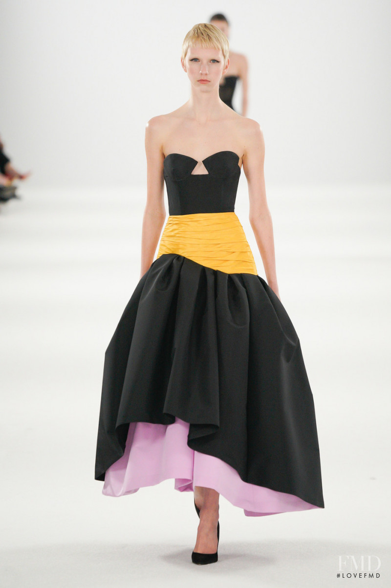 Bente Oort featured in  the Carolina Herrera fashion show for Autumn/Winter 2022