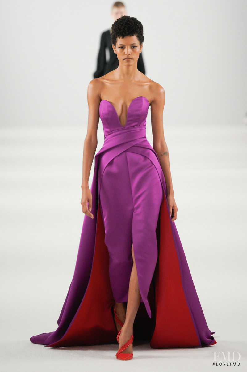 Laiza de Moura featured in  the Carolina Herrera fashion show for Autumn/Winter 2022
