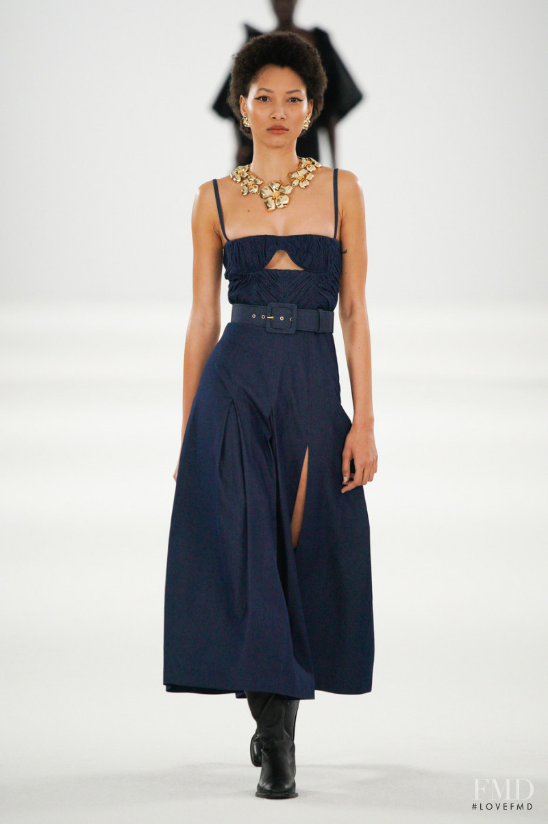 Lineisy Montero featured in  the Carolina Herrera fashion show for Autumn/Winter 2022