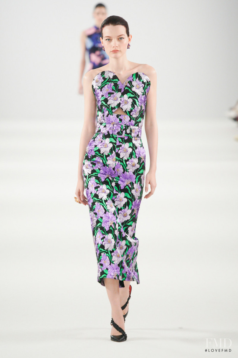 Louise Robert featured in  the Carolina Herrera fashion show for Autumn/Winter 2022