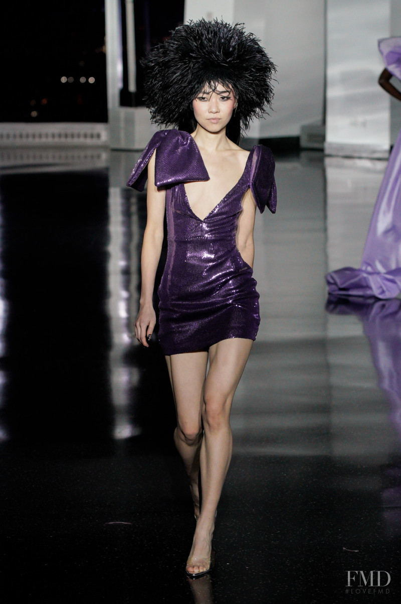 Liu Shan featured in  the Christian Cowan fashion show for Autumn/Winter 2022