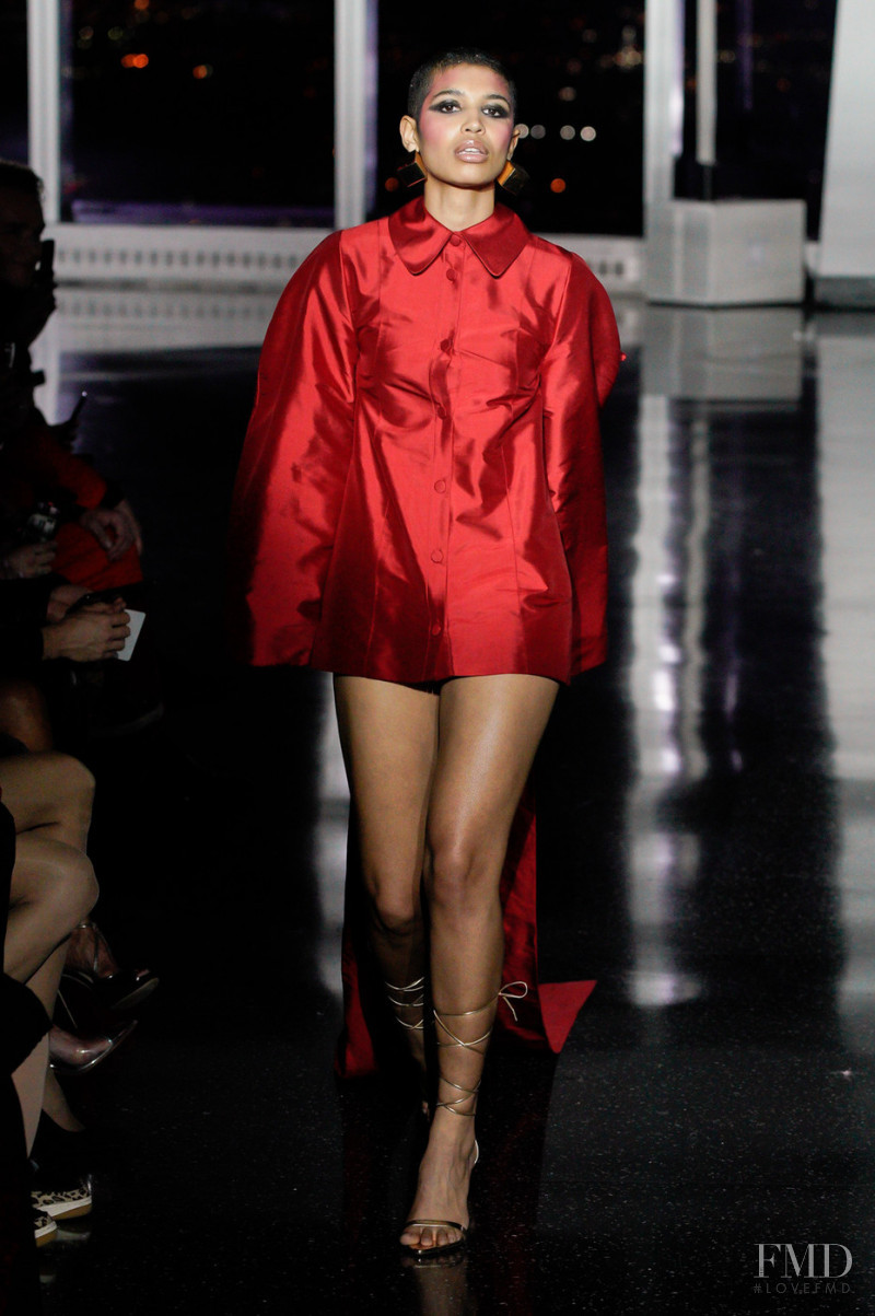 Nadia Blocker featured in  the Christian Cowan fashion show for Autumn/Winter 2022