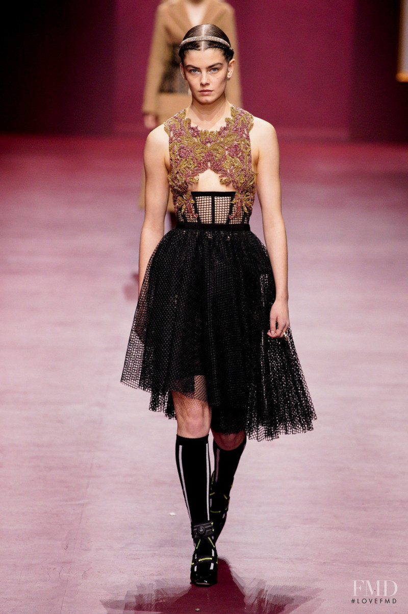 Merlijne Schorren featured in  the Christian Dior fashion show for Autumn/Winter 2022