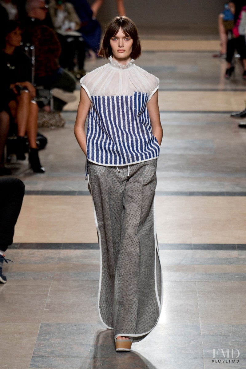 Sam Rollinson featured in  the Sacai fashion show for Spring/Summer 2014