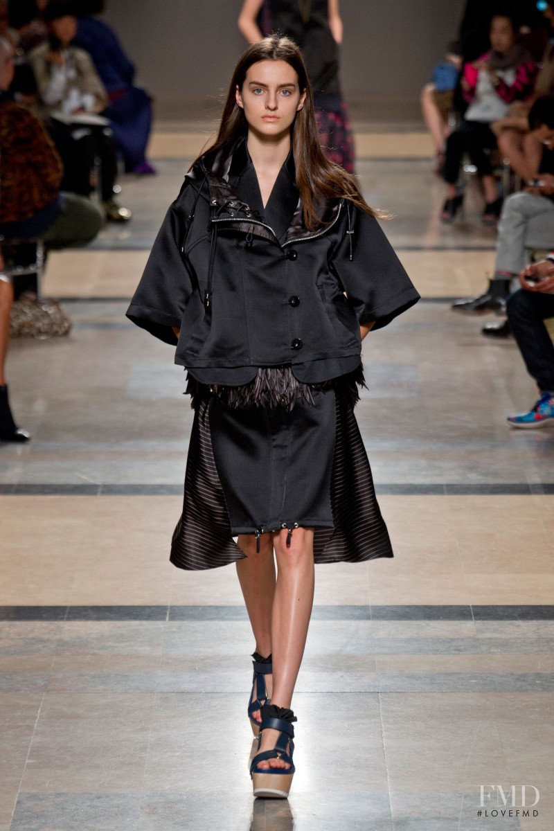 Georgia Taylor featured in  the Sacai fashion show for Spring/Summer 2014