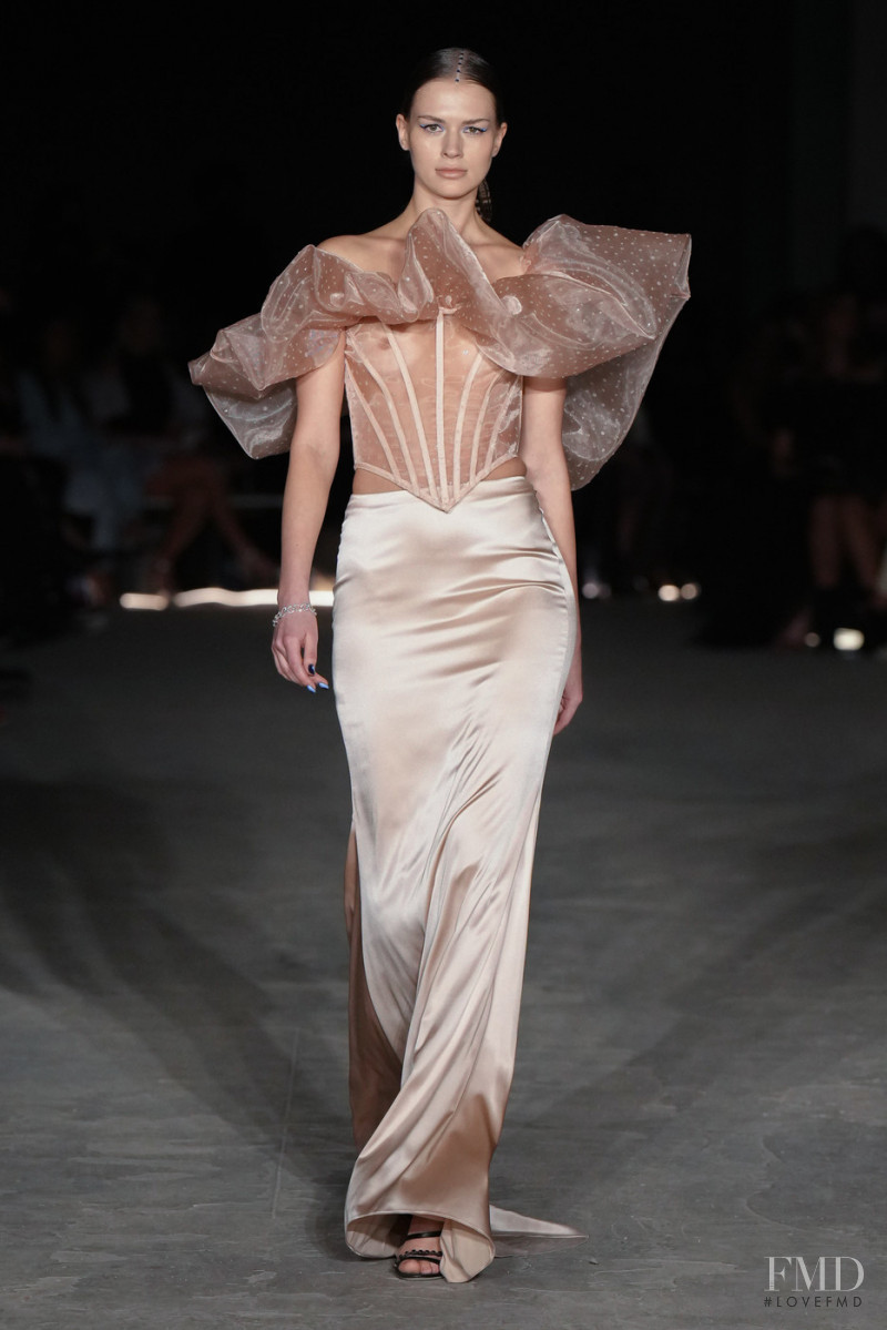 Alena Frolova featured in  the Christian Siriano fashion show for Autumn/Winter 2022