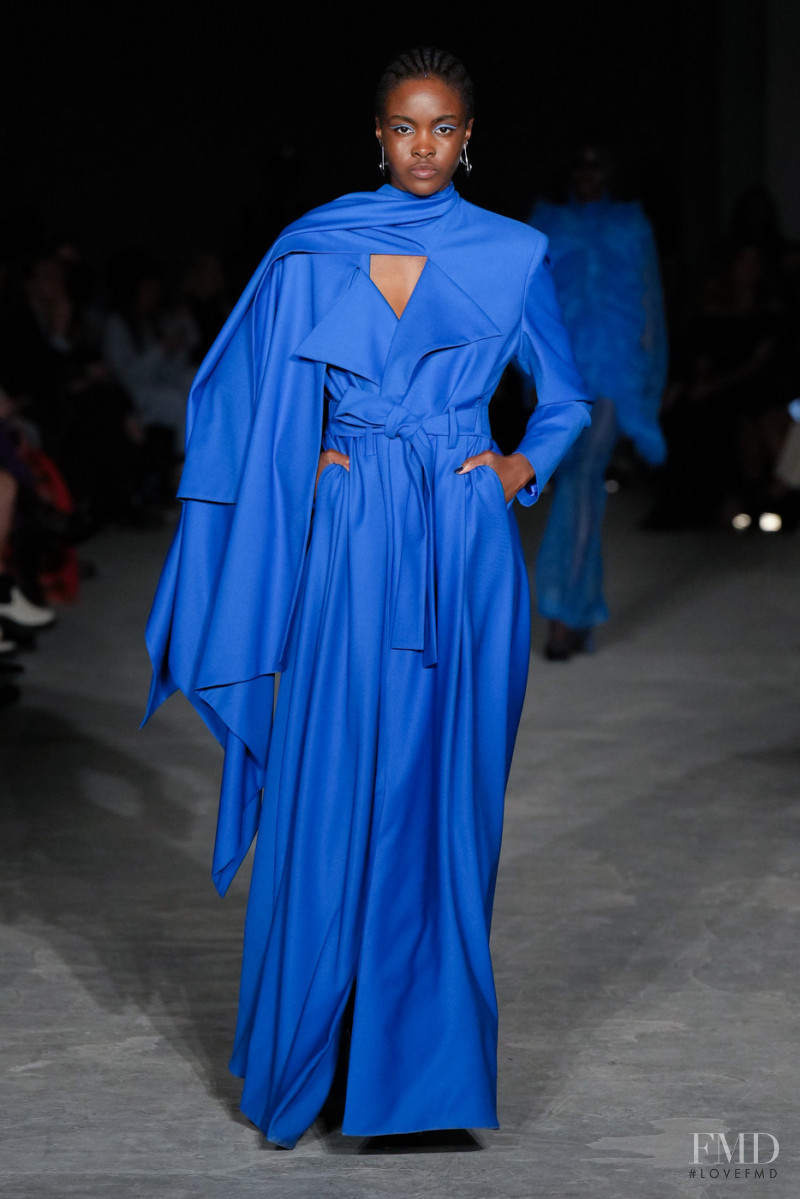 Ngozi Anene featured in  the Christian Siriano fashion show for Autumn/Winter 2022