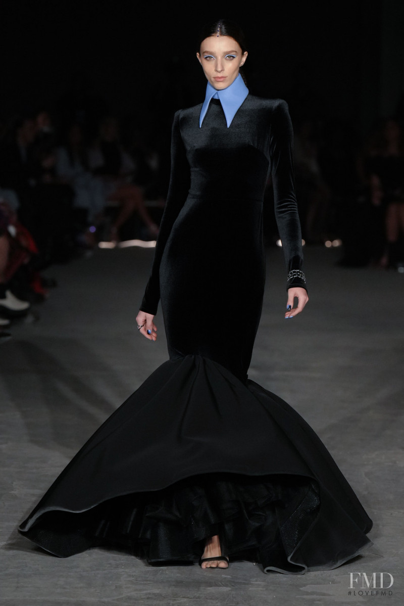 Larissa Marchiori featured in  the Christian Siriano fashion show for Autumn/Winter 2022