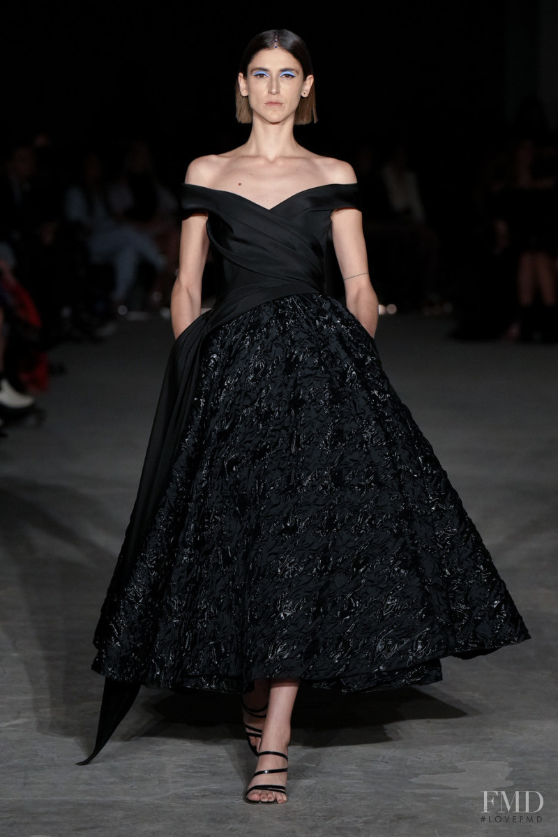 Daiane Conterato featured in  the Christian Siriano fashion show for Autumn/Winter 2022