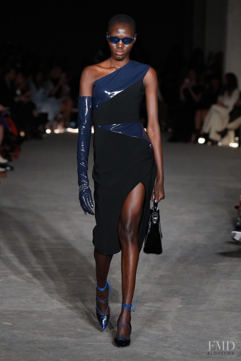 Eman Deng featured in  the Christian Siriano fashion show for Autumn/Winter 2022