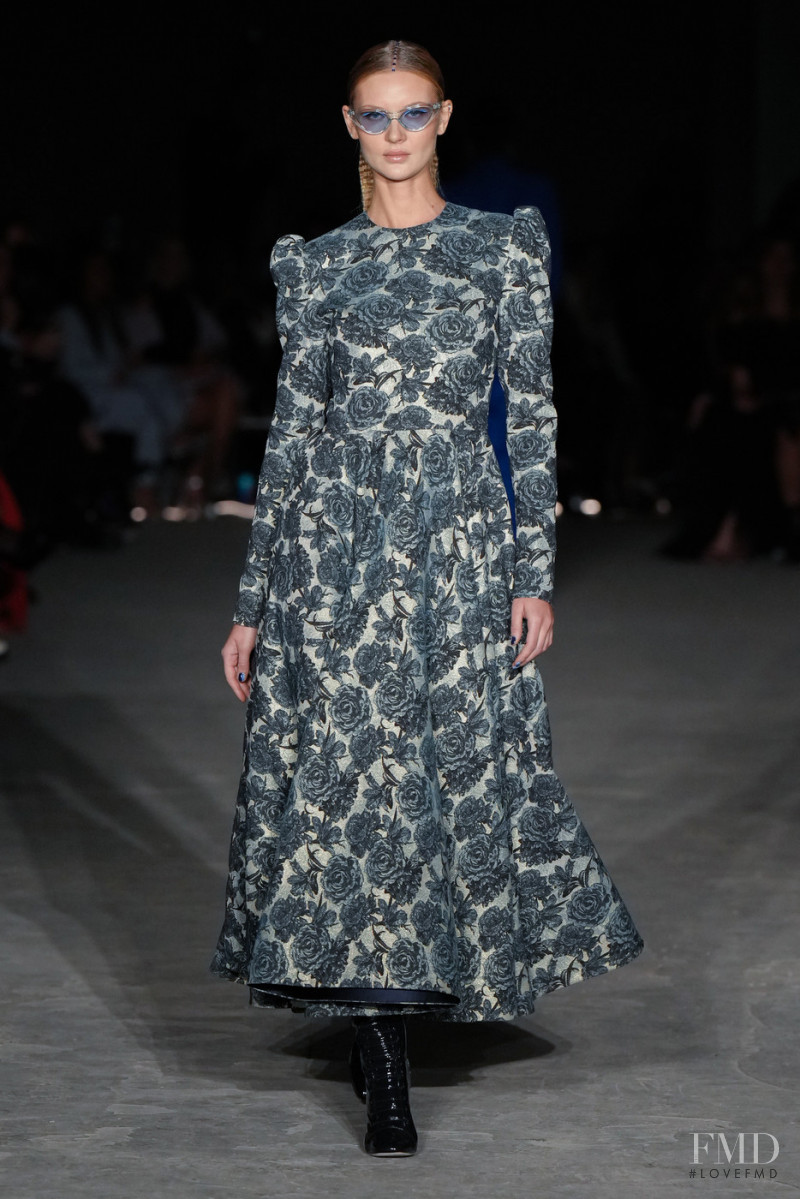 Yana Trufanova featured in  the Christian Siriano fashion show for Autumn/Winter 2022