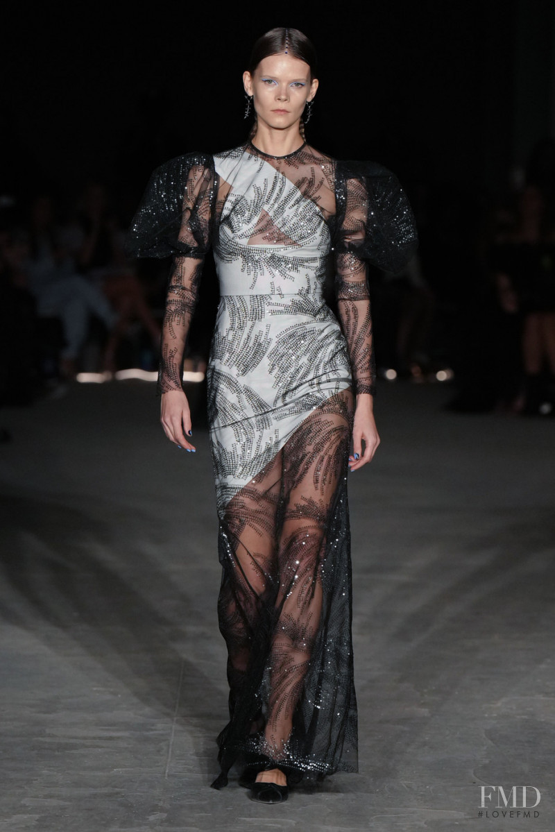 Irina Kravchenko featured in  the Christian Siriano fashion show for Autumn/Winter 2022