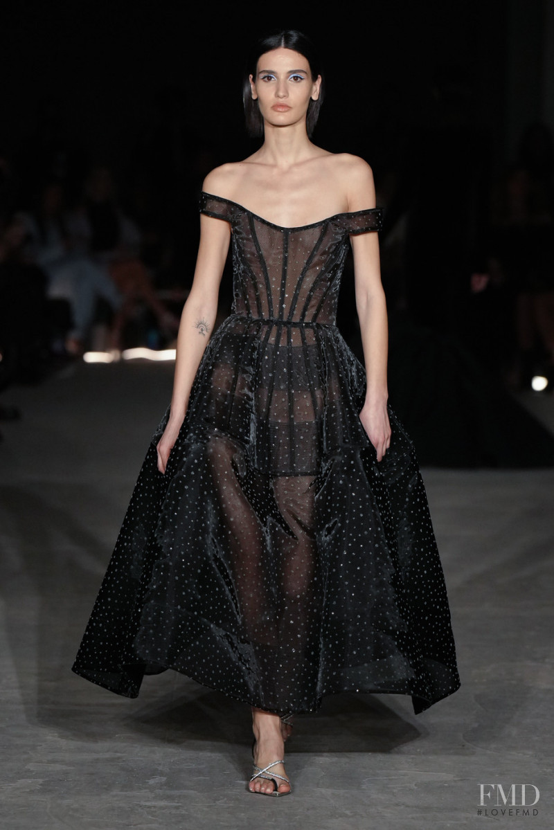 Tatia Akhalaia featured in  the Christian Siriano fashion show for Autumn/Winter 2022