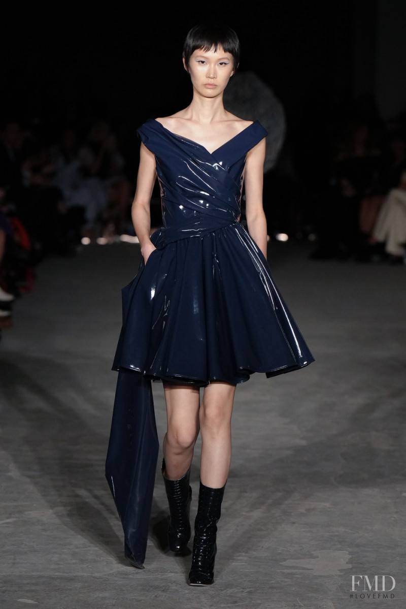 Xi Chen featured in  the Christian Siriano fashion show for Autumn/Winter 2022