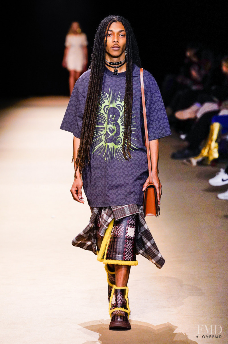 Jalin Johnson featured in  the Coach fashion show for Autumn/Winter 2022