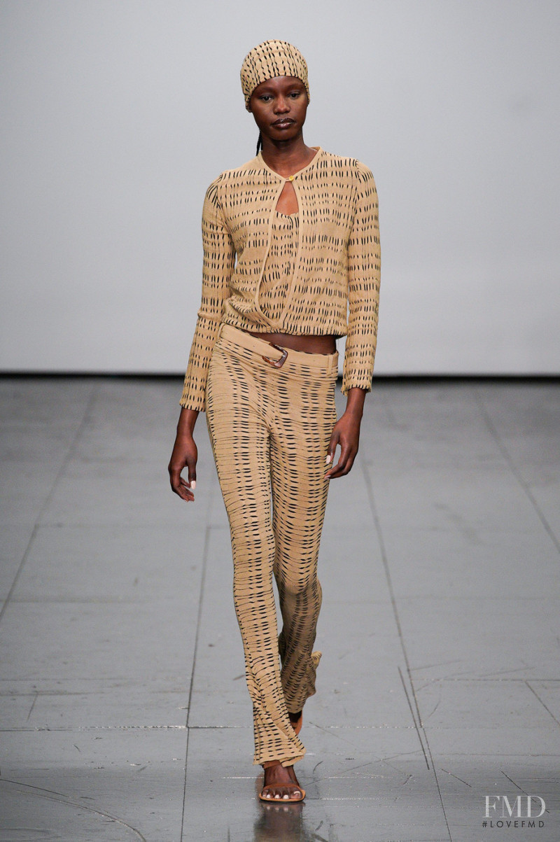 Achan Biong featured in  the Conner Ives fashion show for Autumn/Winter 2022