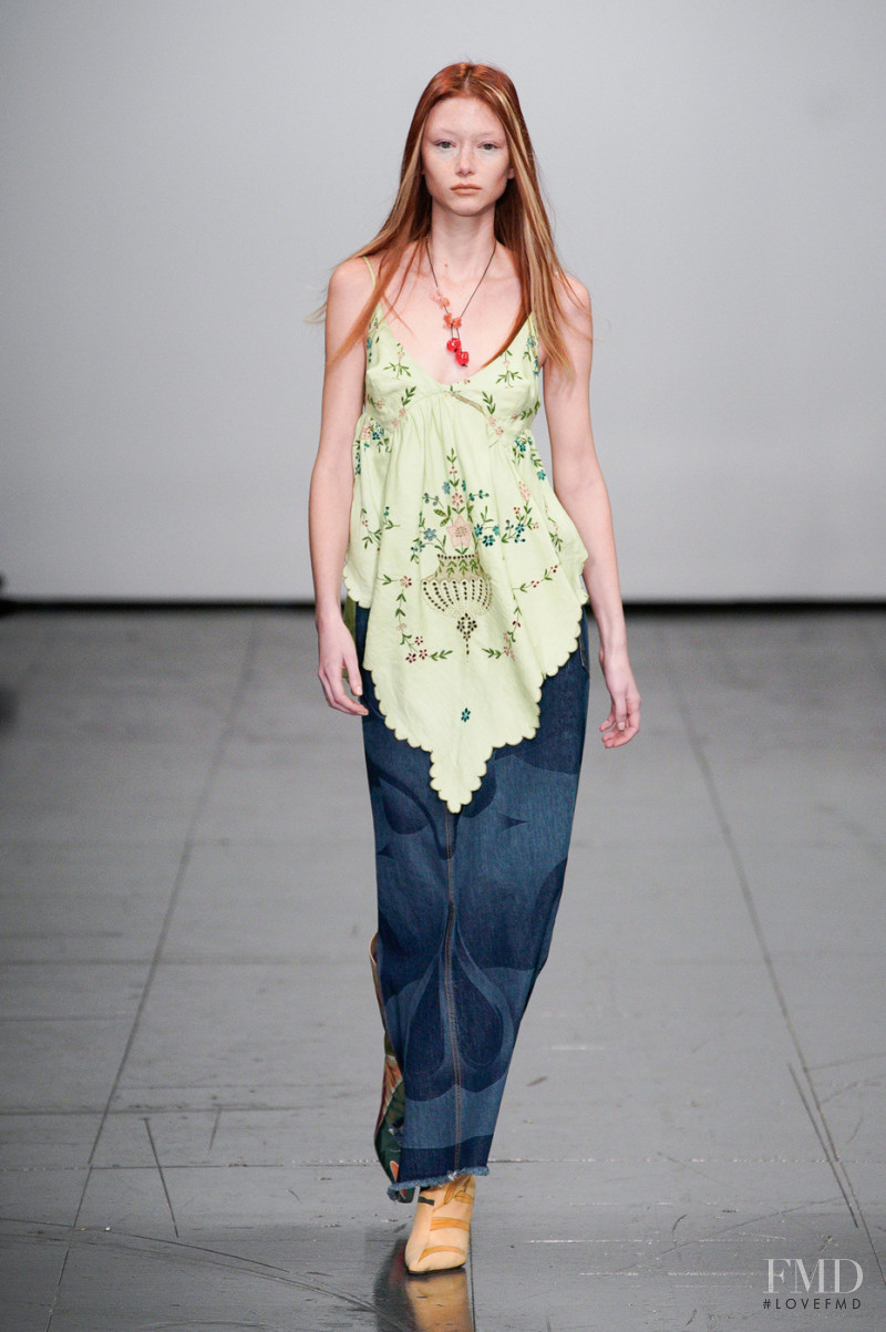 Sara Grace Wallerstedt featured in  the Conner Ives fashion show for Autumn/Winter 2022