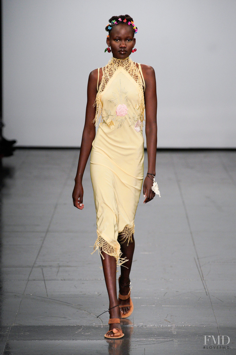 Caren Jepkemei featured in  the Conner Ives fashion show for Autumn/Winter 2022