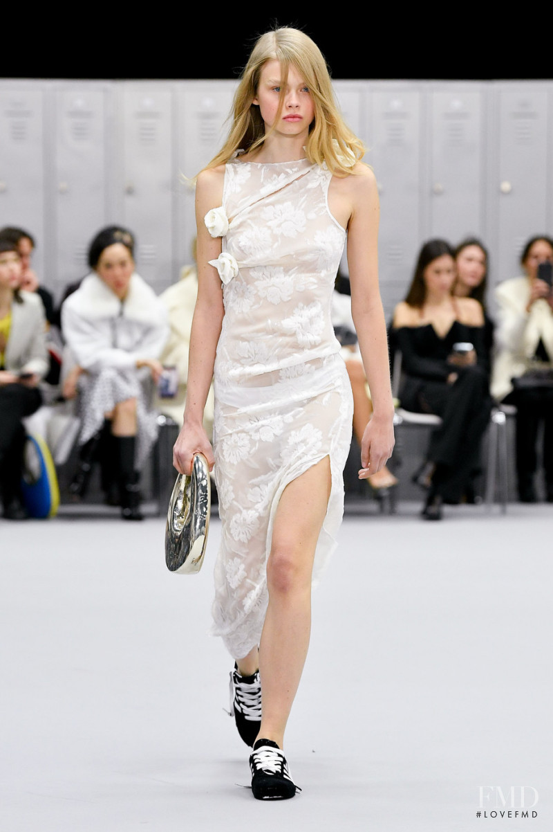 Evie Harris featured in  the Coperni fashion show for Autumn/Winter 2022