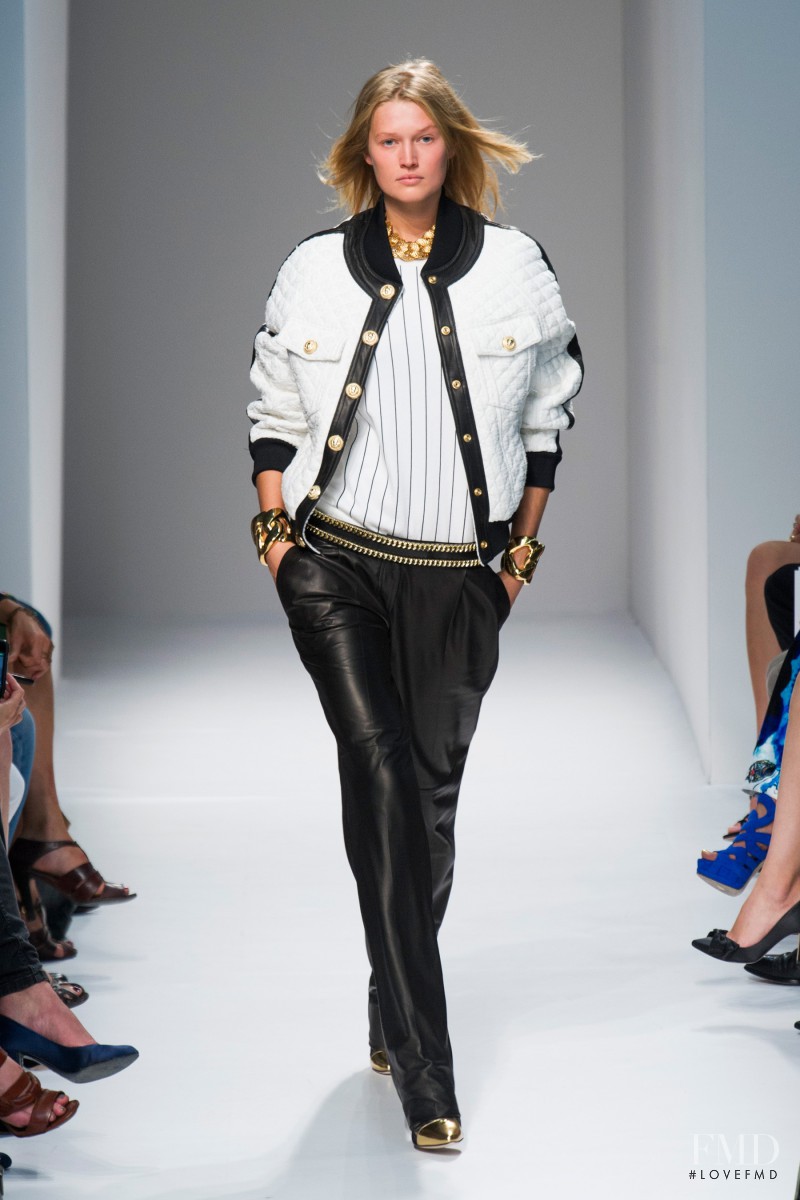 Toni Garrn featured in  the Balmain fashion show for Spring/Summer 2014