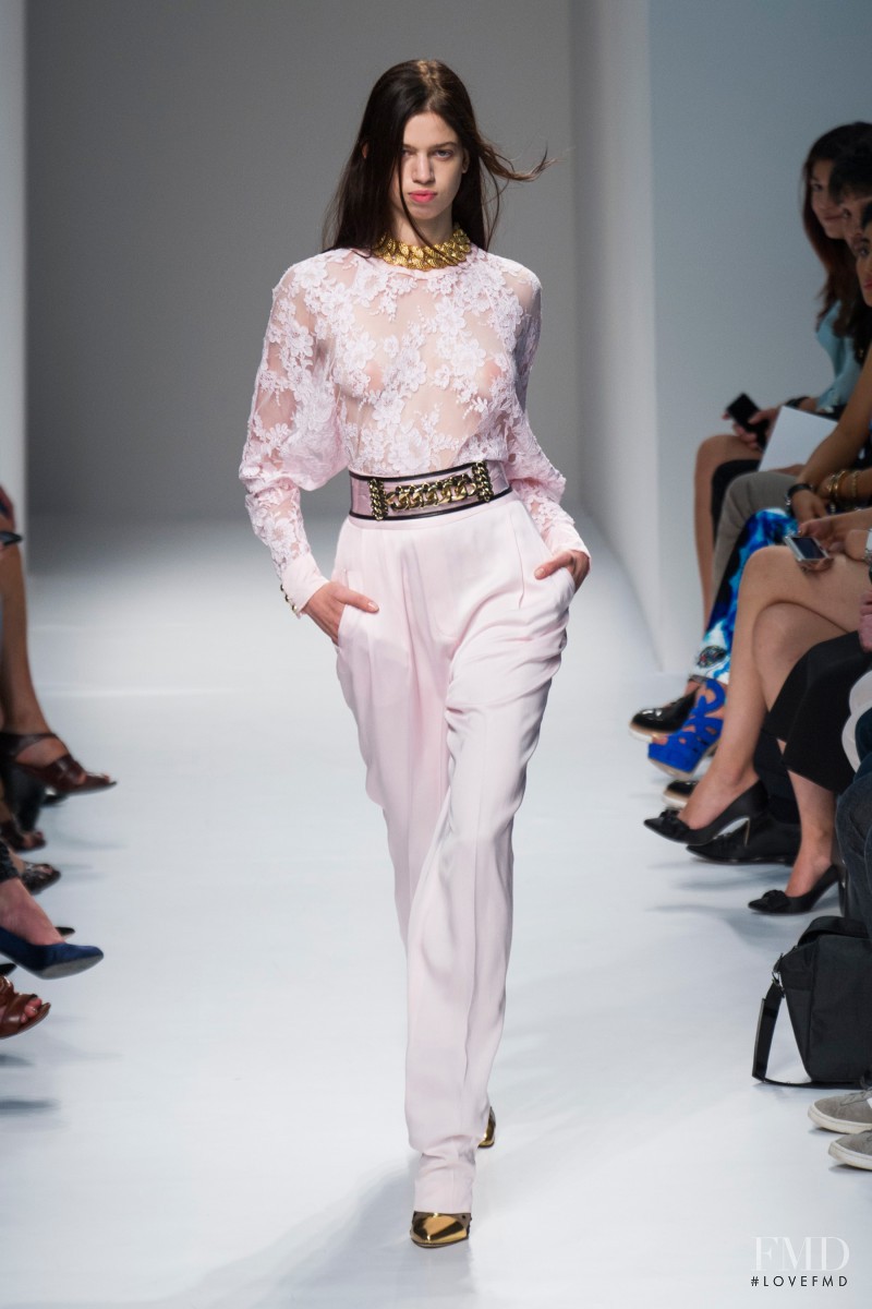 Lily McMenamy featured in  the Balmain fashion show for Spring/Summer 2014