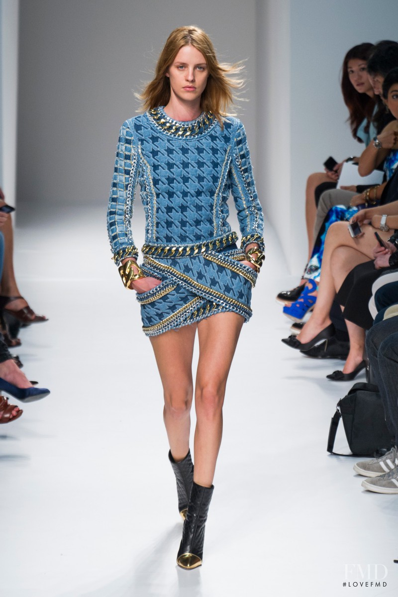 Julia Frauche featured in  the Balmain fashion show for Spring/Summer 2014