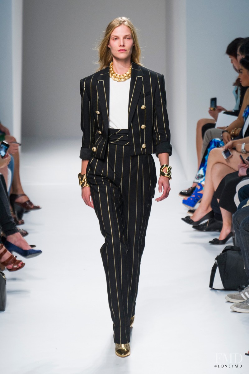 Suvi Koponen featured in  the Balmain fashion show for Spring/Summer 2014