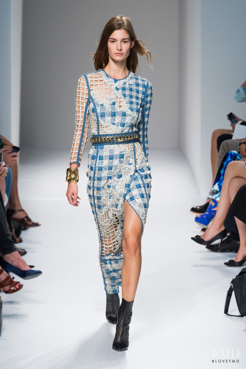 Ophélie Guillermand featured in  the Balmain fashion show for Spring/Summer 2014