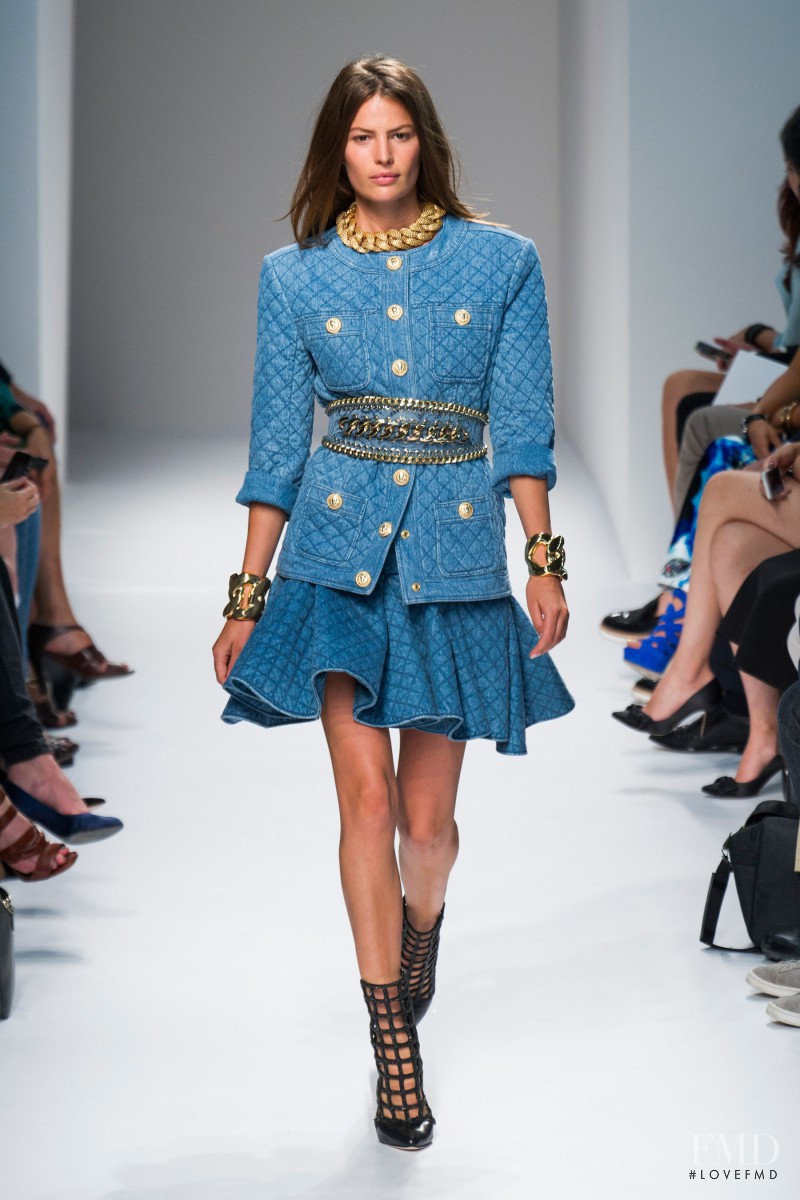 Cameron Russell featured in  the Balmain fashion show for Spring/Summer 2014