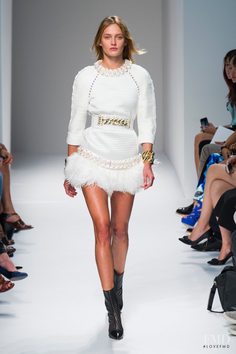 Karmen Pedaru featured in  the Balmain fashion show for Spring/Summer 2014