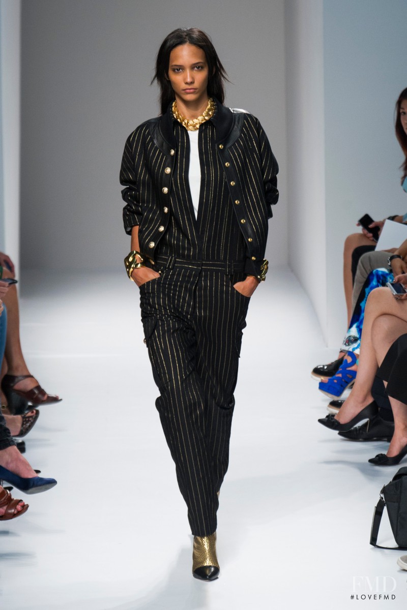 Cora Emmanuel featured in  the Balmain fashion show for Spring/Summer 2014