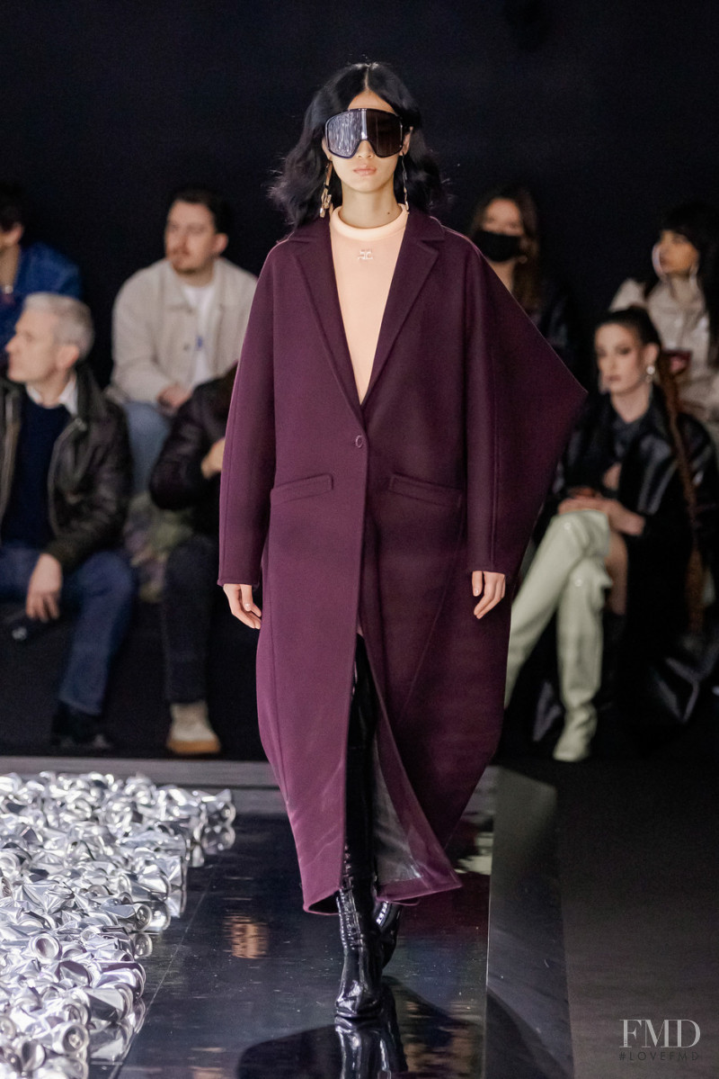 Jiang Ruiqi featured in  the André Courrèges fashion show for Autumn/Winter 2022