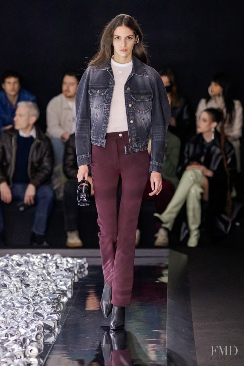 Africa Garcia featured in  the André Courrèges fashion show for Autumn/Winter 2022