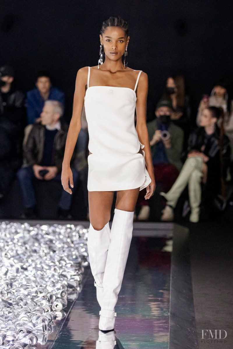 Malika Louback featured in  the André Courrèges fashion show for Autumn/Winter 2022