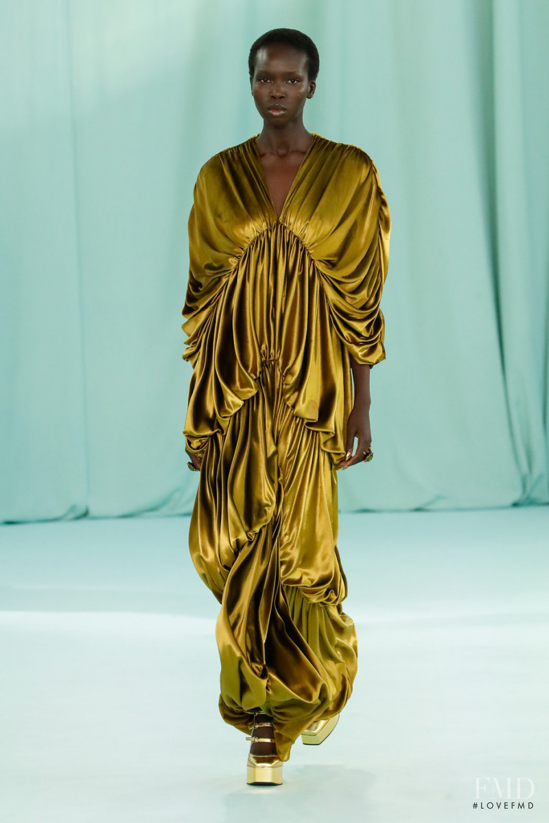 Ajok Madel featured in  the Del Core fashion show for Autumn/Winter 2022