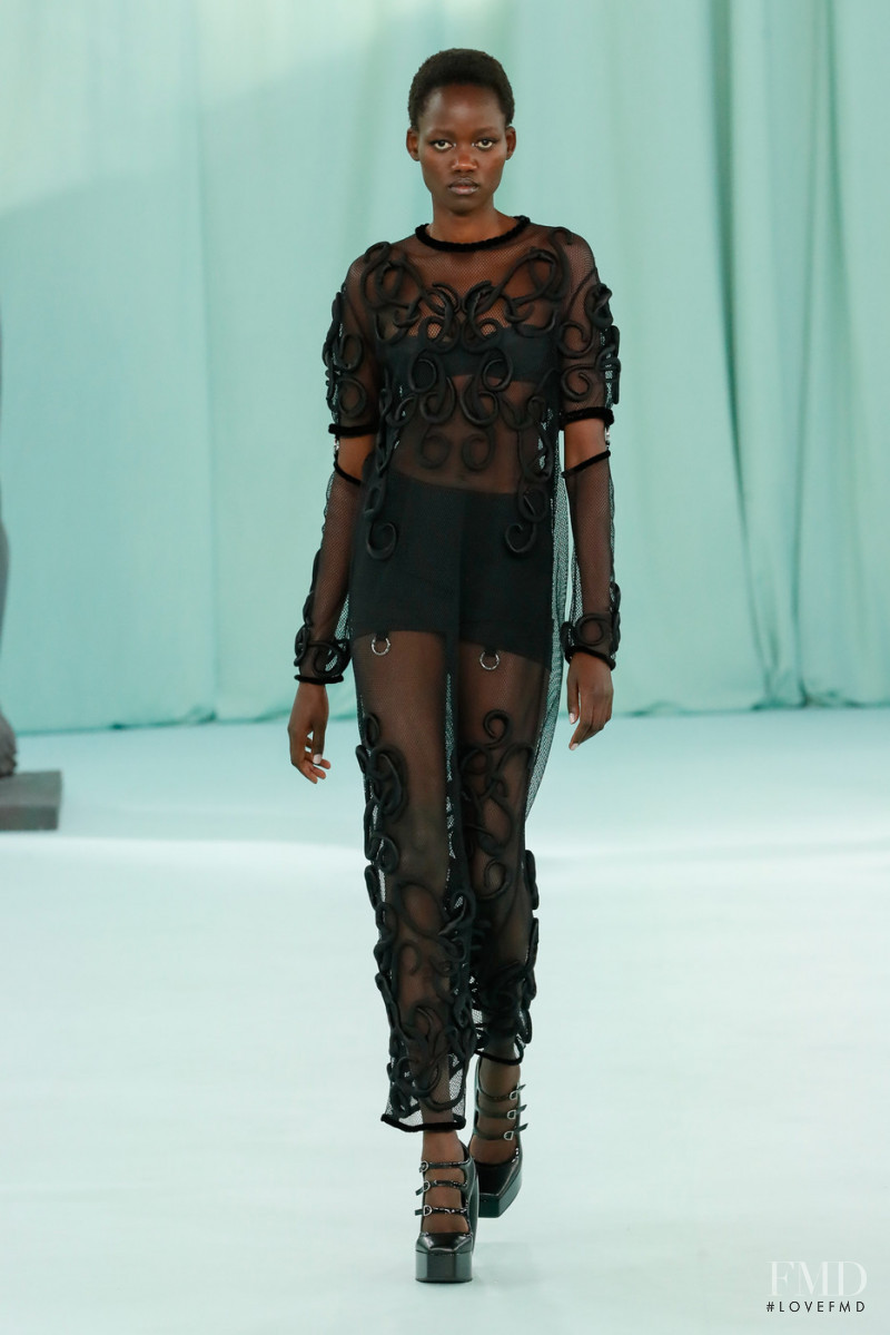 Caren Jepkemei featured in  the Del Core fashion show for Autumn/Winter 2022