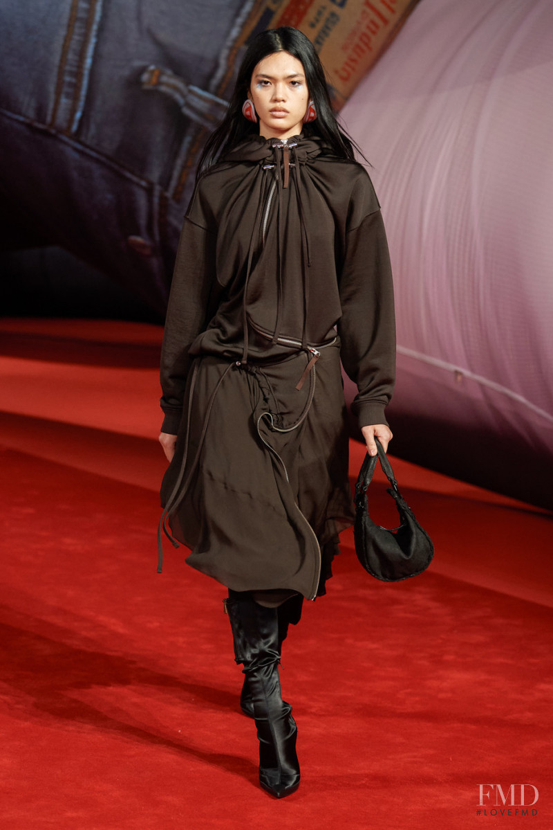 Qun Ye featured in  the Diesel fashion show for Autumn/Winter 2022