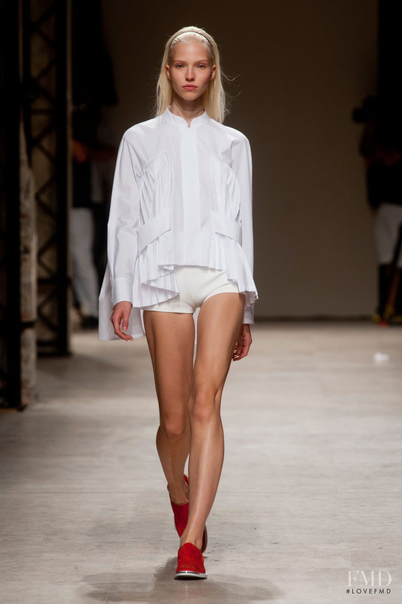 Sasha Luss featured in  the Barbara Bui fashion show for Spring/Summer 2014