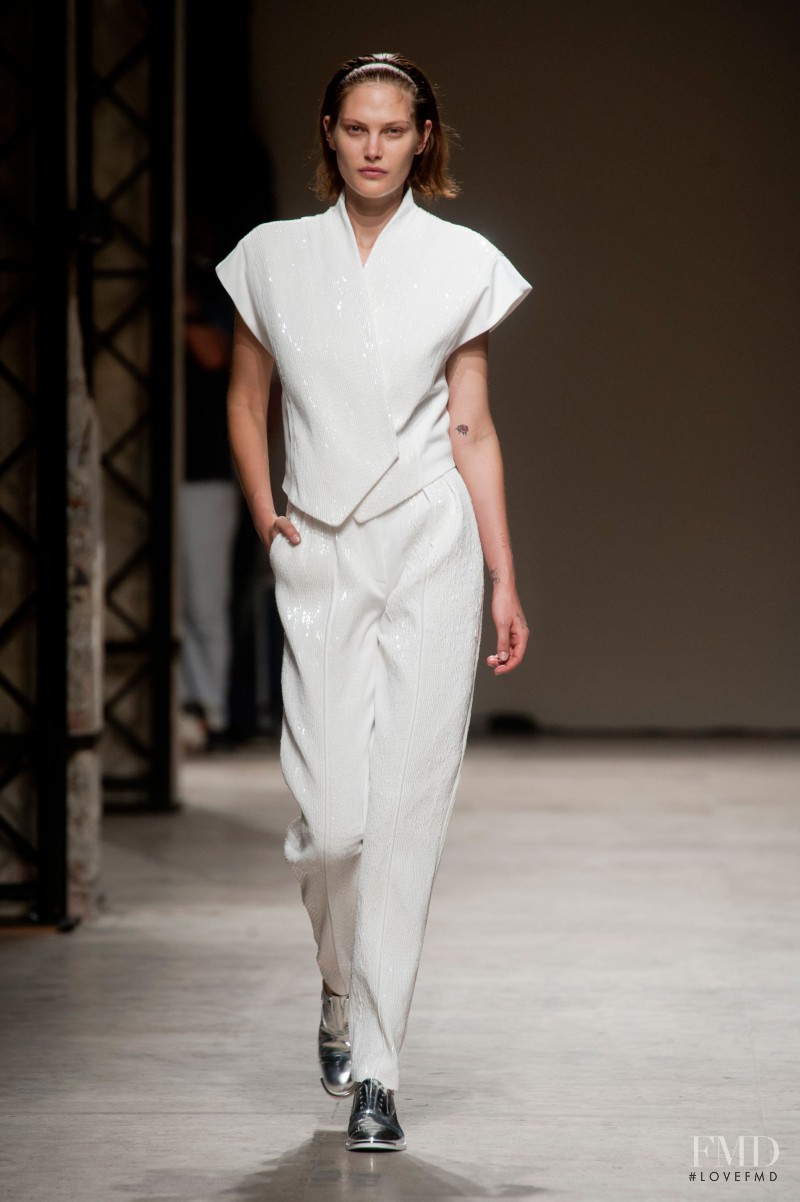 Catherine McNeil featured in  the Barbara Bui fashion show for Spring/Summer 2014