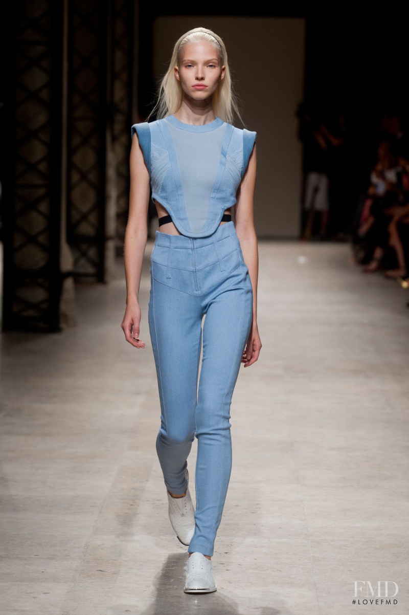 Sasha Luss featured in  the Barbara Bui fashion show for Spring/Summer 2014