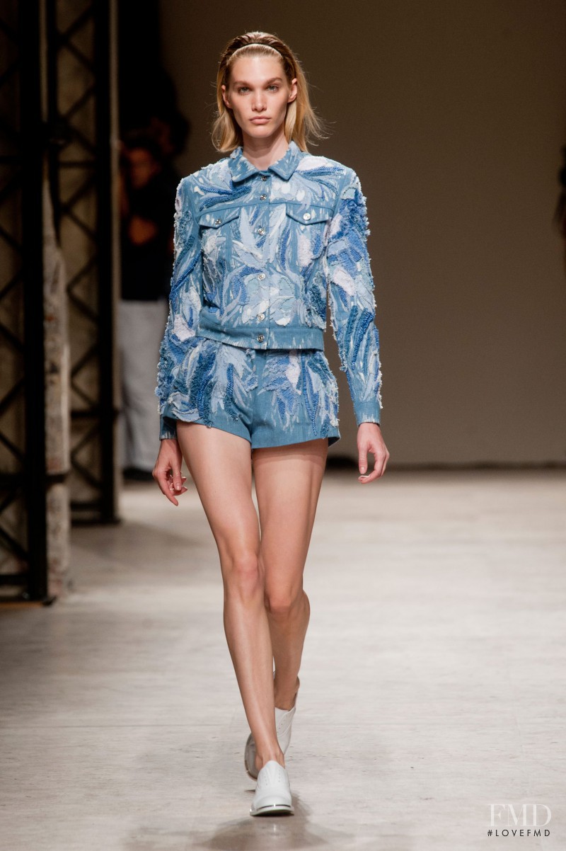 Irina Nikolaeva featured in  the Barbara Bui fashion show for Spring/Summer 2014