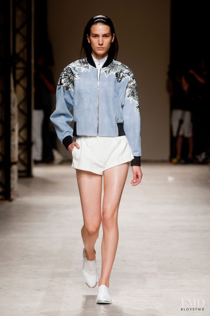 Mijo Mihaljcic featured in  the Barbara Bui fashion show for Spring/Summer 2014