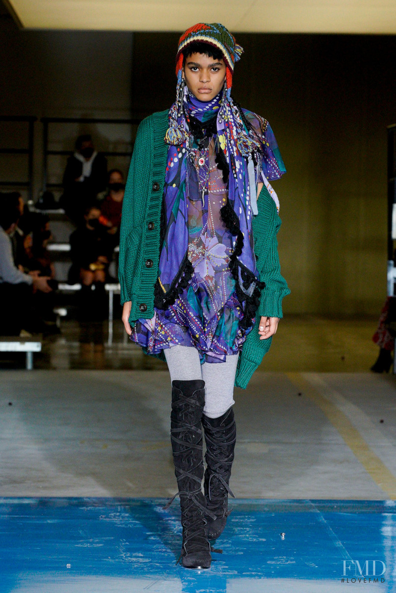 Mika Santos featured in  the DSquared2 fashion show for Autumn/Winter 2022