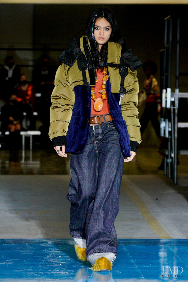 Qun Ye featured in  the DSquared2 fashion show for Autumn/Winter 2022